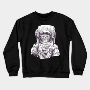 Chimp Wearing An Astronaut Suit Crewneck Sweatshirt